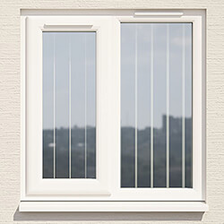 Crystal 2 Clear Glass Double Glazed uPVC Window - White - Left Handed