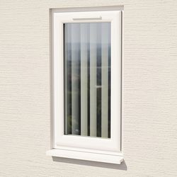 Crystal Clear Glass Double Glazed uPVC Window - White - Left Handed