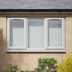 Crystal 3 Clear Glass Triple Glazed uPVC Window - Agate and White - Left and Right Handed