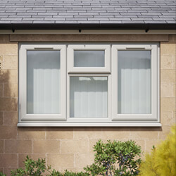 Crystal 4 Clear Glass Triple Glazed uPVC Window - Agate and White - Left and Right Handed