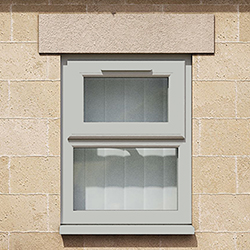 Crystal 2 Clear Glass Double Glazed uPVC Window - Agate and White