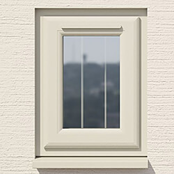 Crystal Clear Glass Double Glazed uPVC Window - Agate and White
