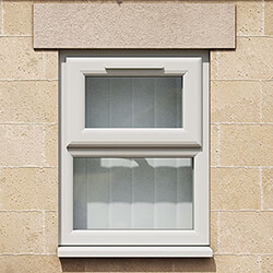 Crystal 2 Clear Glass Triple Glazed uPVC Window - Agate and White