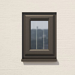 Crystal 1 Clear Glass Triple Glazed uPVC Window - Black and White