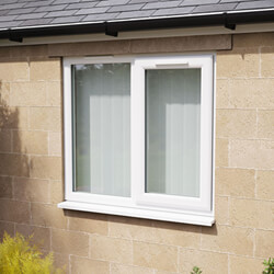 Crystal 2 Clear Glass Triple Glazed uPVC Window - White - Right Handed