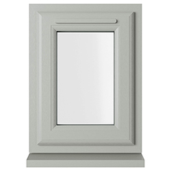 Crystal Clear Glass Triple Glazed uPVC Window - Agate and White