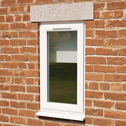 Crystal 1 Clear Glass Triple Glazed uPVC Window - White - Right Handed