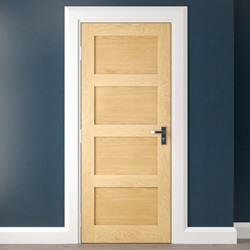 Joseph Miles Caverly Internal Door with 4 Panel - Prefinished Oak