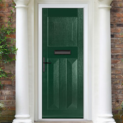 Crystal Eaton Right Hand External Door with 3 Panel - Green