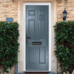 Crystal Muirfield Right Hand External Door with 6 Panel - Slate Grey