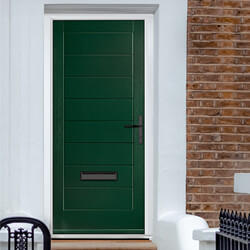 Crystal Monza Left Hand External Door with 8 Panel - Green