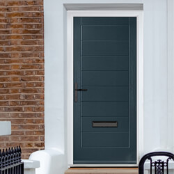 Crystal Monza Right Hand External Door with 8 Panel - Anthracite Grey