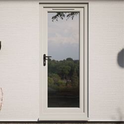 Crystal uPVC Right Hand External Patio Door with 1 Clear Double Glazed Light - Agate-White