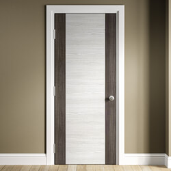 Joseph Miles Internal Flush Door - Prefinished Light Grey Ash With Dark Grey Ash Edges