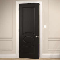Deanta Clarendon Internal Door with 3 Panel - Prefinished Black
