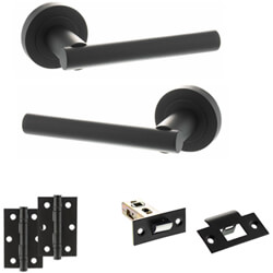 Atlantic Status Nibraska Door Handle Pack - Matt Black
