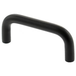 Atlantic Stainless Steel D-Shape Cabinet Pull Handle in Matt Black