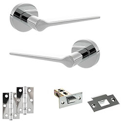 Atlantic Senza Pari Laviano Door Handle Pack - Polished Chrome