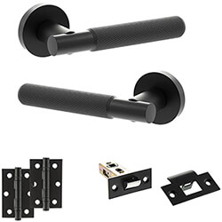 Atlantic Senza Pari Rosarno Door Handle Pack - Matt Black