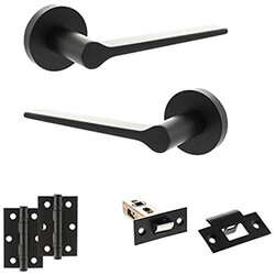 Atlantic Senza Pari Laviano Door Handle Pack - Matt Black