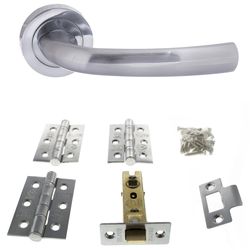 Atlantic Nevada Door Handle Pack - Satin Chrome