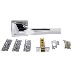 Atlantic Kansas Door Handle Pack - Polished Chrome