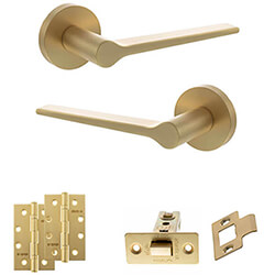Atlantic Senza Pari Laviano Door Handle Pack - Satin Brass