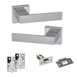 Atlantic Senza Pari Panetti Door Handle Pack - Polished Chrome