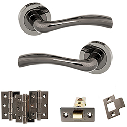 Atlantic Status Texas Door Handle Pack - Black Nickel