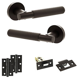 Atlantic Senza Pari Rosarno Door Handle Pack - Urban Dark Bronze