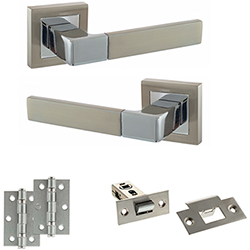 Atlantic Status Montana Door Handle Pack - Satin Nickel and Polished Chrome