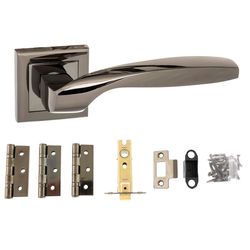 Atlantic Oklahoma Door Handle Pack - Black Nickel