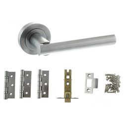 Atlantic Nebraska Door Handle Pack - Satin Chrome