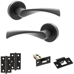 Atlantic Status Colorado Door Handle Pack - Matt Black