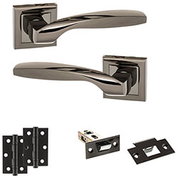 Atlantic Status Oklahoma Door Handle Pack - Black Nickel