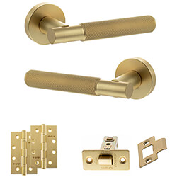 Atlantic Senza Pari Rosarno Door Handle Pack - Satin Brass