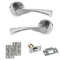 Atlantic Status Colorado Door Handle Pack - Satin Chrome