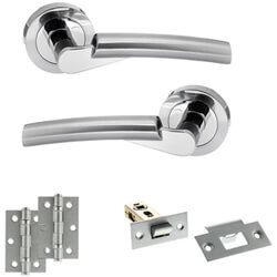 Atlantic Status Florida Door Handle Pack - Satin Chrome and Polished Chrome
