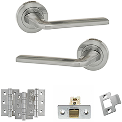 Atlantic Eco Surf Door Handle Pack - Satin Chrome