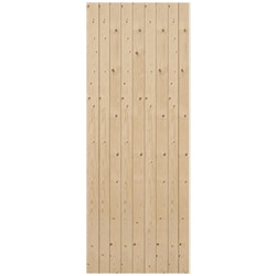 P M Mendes Ledged and Braced External Door - Unfinished Redwood