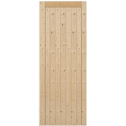 P M Mendes Framed Ledged and Braced External Door - Unfinished Redwood