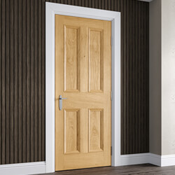 Joseph Miles Quinton Internal Door with 4 Panel - Unfinished Oak