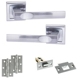 Atlantic Status Kansas Door Handle Pack - Satin Chrome