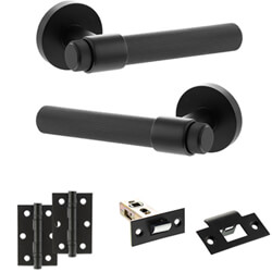 Atlantic Senza Pari Fasana Door Handle Pack - Matt Black