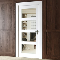 Joseph Miles Caverly Internal Door with 4 Clear Glazed Light - White Primed