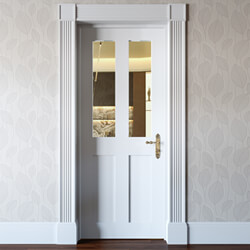 Joseph Miles Eldora Internal Door with 2 Panel and 2 Clear Glazed Light - White Primed