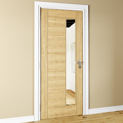 Joseph Miles Toledo Internal Door with Clear Sidelight Glazed Light - Prefinished Oak