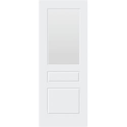 P M Mendes Laminate Internal Door with 2 Panel and 1 Clear Glazed Light - Prefinished White