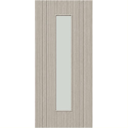 P M Mendes Capri Laminate Internal Door with 1 Clear Glazed Light - Prefinished Grey