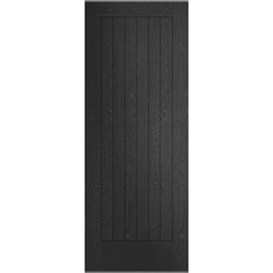 XL Joinery Suffolk Cottage Laminate Internal Fire Door with 6 Panel - Prefinished Black